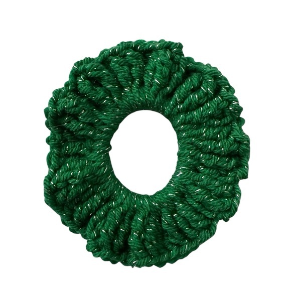 Handmade Accessories - Luxurious Forest Green Hair Scrunchie